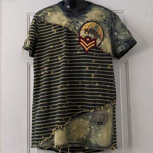 THE HERITAGE BY AMERICA 1776 Denim Distillery Men's Shirt Tye Dye Size XL Cotton